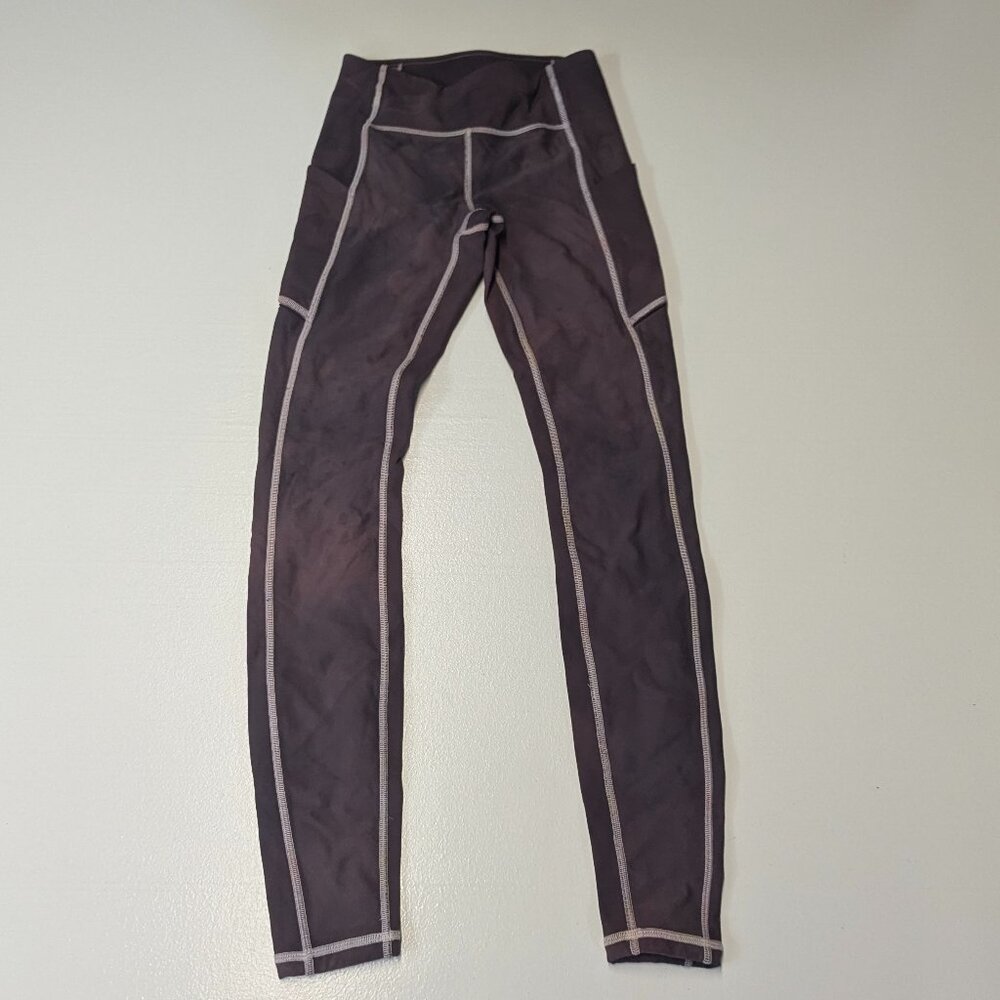 Lululemon Speed Up Tight *28" Size 2 in Dark Plum Tie Dye